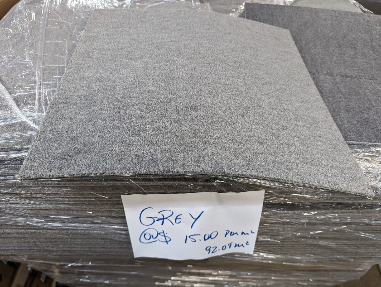 ONTERA GREY (92.04sqm) 46cm X 46cm CUSHION BACK PLUSH CARPET TILE SPECIAL