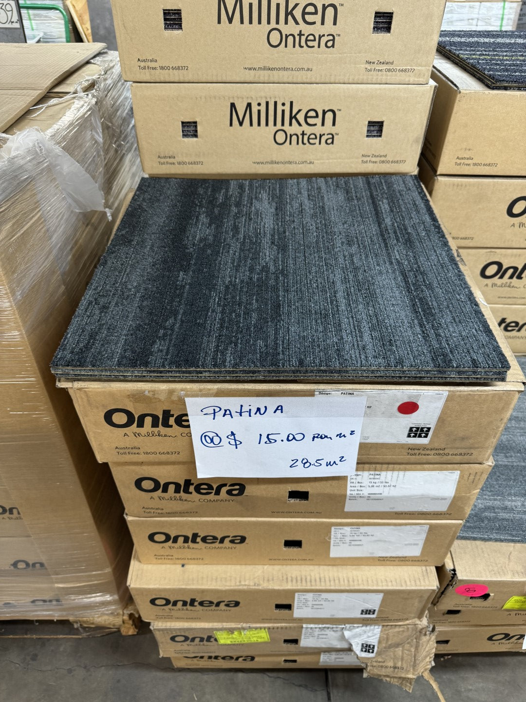 ONTERA PATINA CUSHION BACK (28.5sqm) 50cm X 50cm CARPET TILE SPECIAL