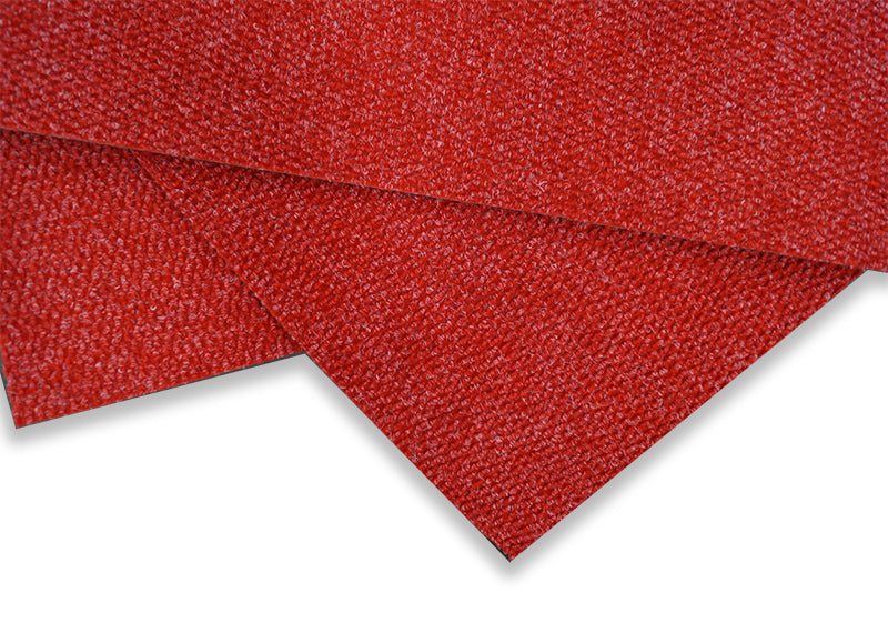 Bright Red 1m x 1m Needle Punched Heavy Duty Carpet Tiles