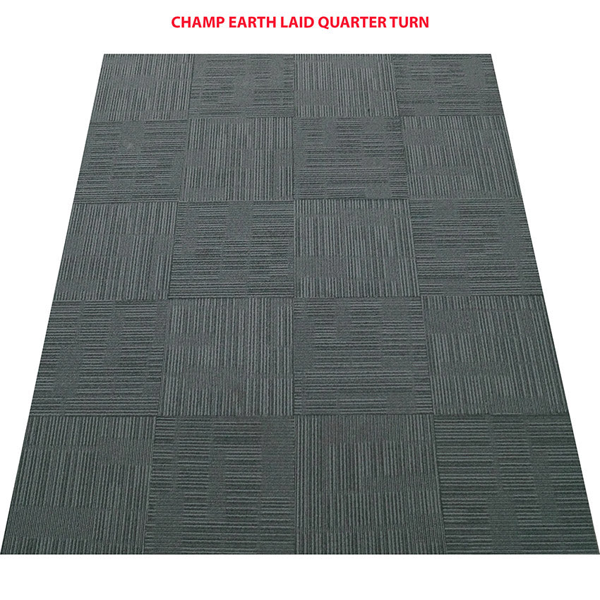 Champ Earth - Hi Traffic - SDN Pile - Charcoal / Greys / Mushroom / Indent Pattern