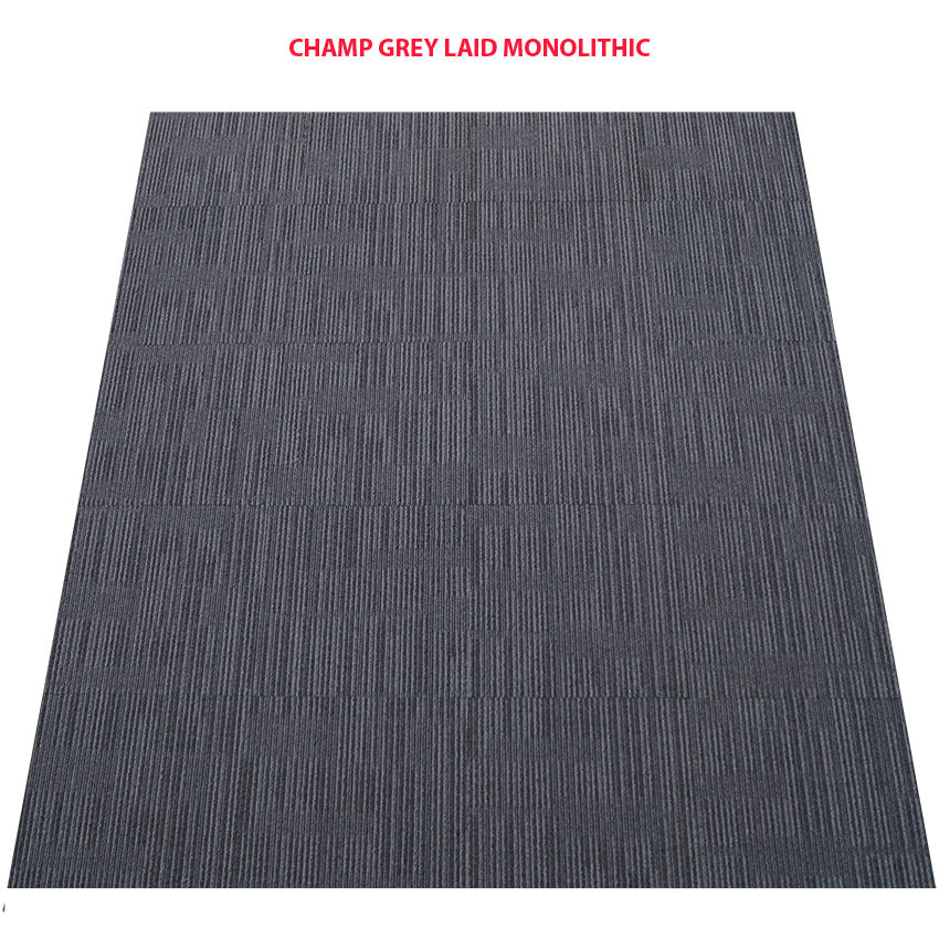 Champ Grey - Hi Traffic - SDN Pile - Greys/ Charcoal / Indent Pattern