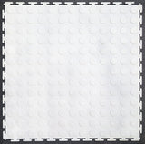 PVC COIN DOT INTERLOCKING 45.7cm x 45.7cm TILES - WHITE. CLEARANCE!
