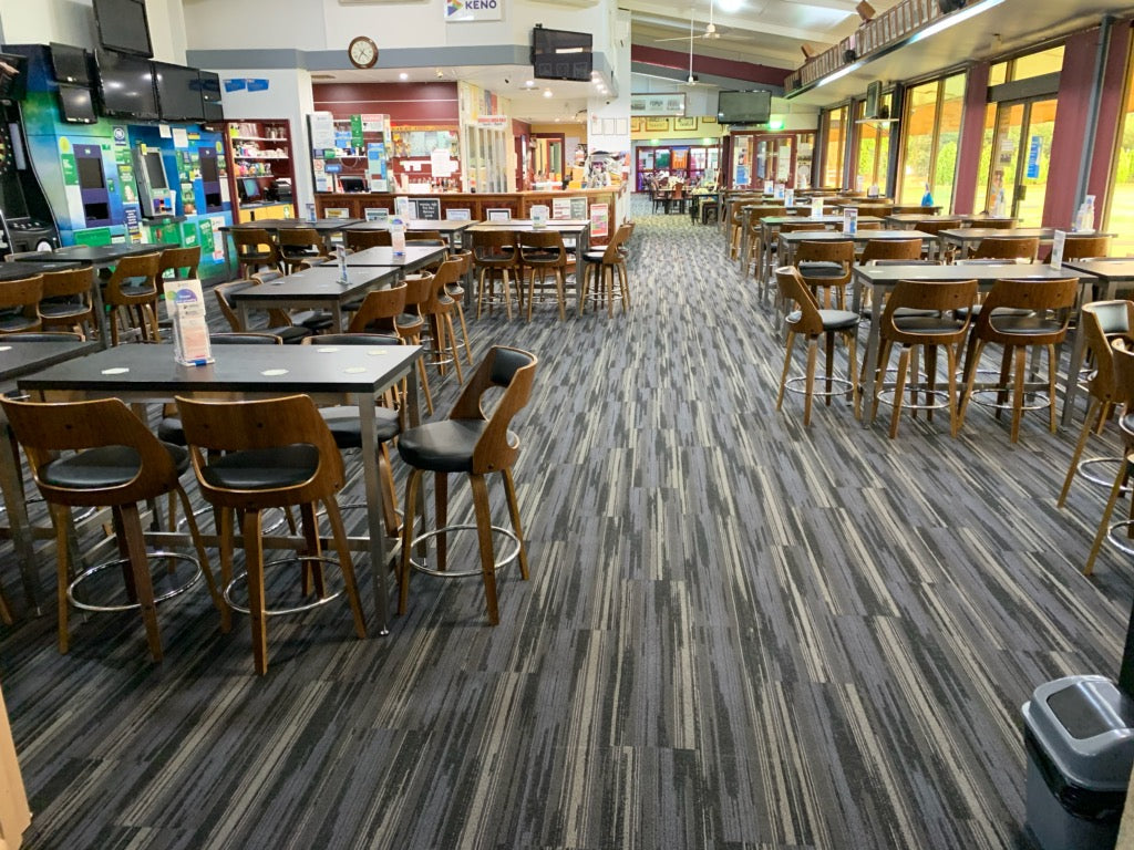 Cushion Back Carpet Tile PLANKS-25CM X 1M-LONG