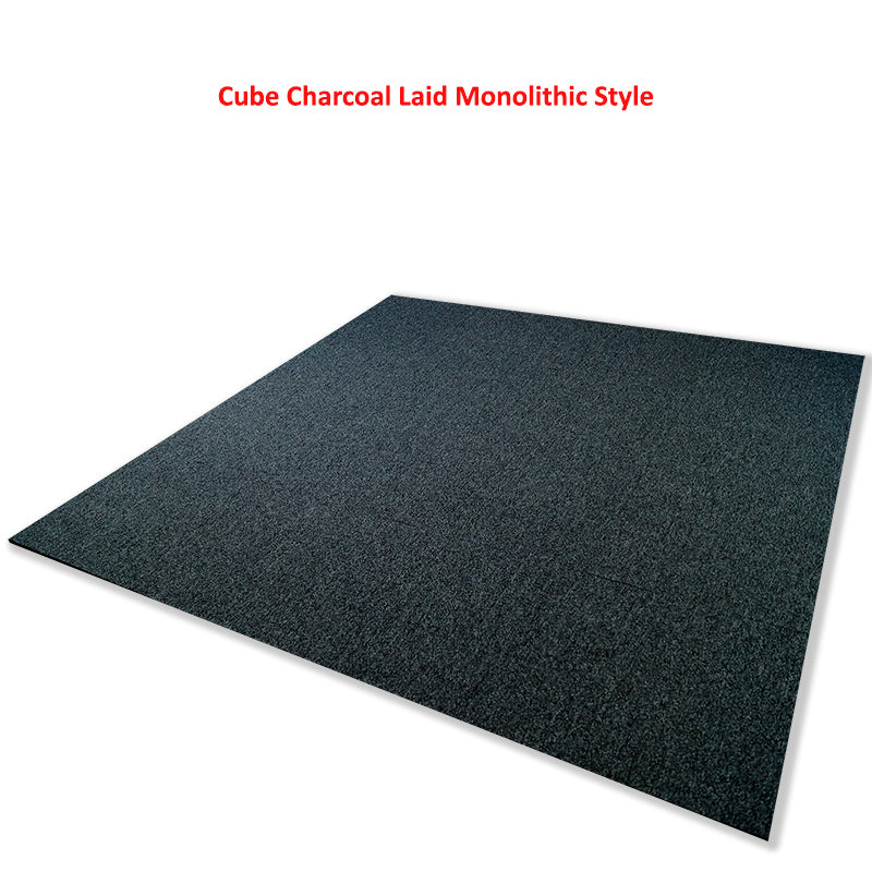 Cube Charcoal- Hi Traffic - SDN Pile - Charcoal / Steel Grey, Deep Textured Pile