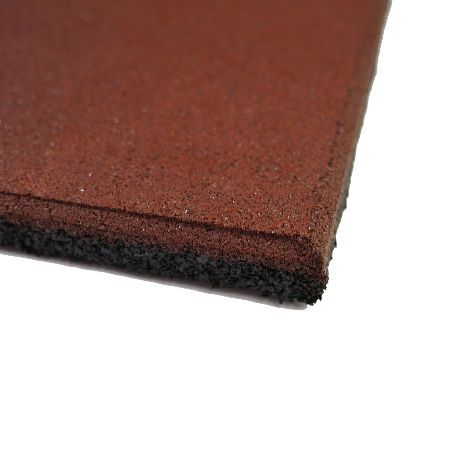 50cm x 50cm x 15mm Gym Rubber Tiles - Terracotta