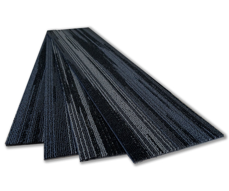 Cushion Back Carpet Tile PLANKS-25CM X 1M-LONG
