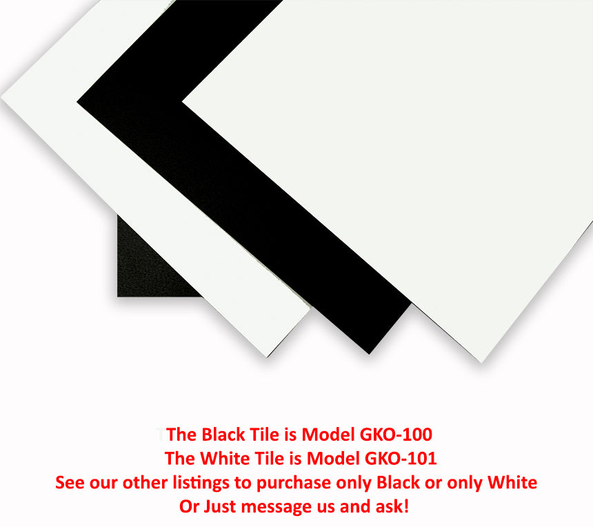 CLASSIC RETRO LOOK PURE BLACK (GKO100) AND PURE WHITE (GKO101) VINYL TILES - GLUE DOWN