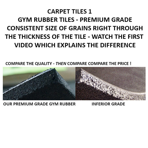 1Mx1Mx15mm Gym Rubber-Neutral Fleck-1 to 49 Tiles-$35.00ea