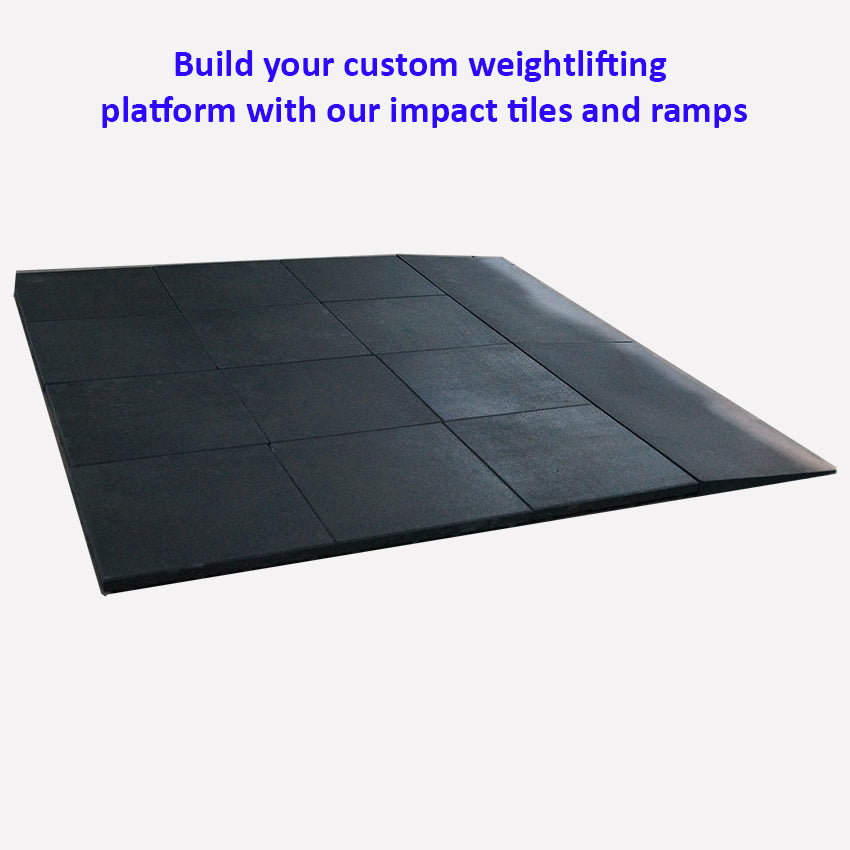 Gym Rubber Access Ramps-1m x 50cm x 5cm high - tapering to 5mm