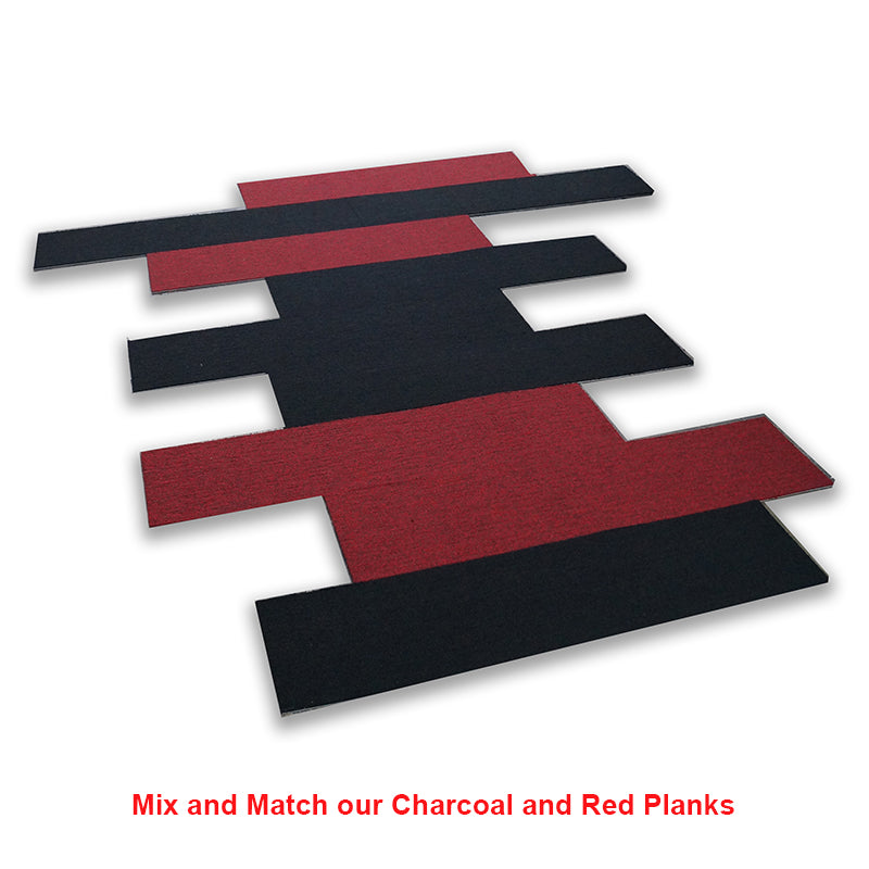 Colour Plank -Red - Hi Traffic - SDN Pile - Rich Textured Red With Black Fleck