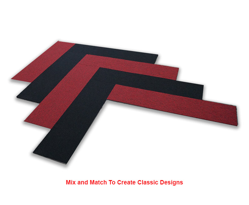 Colour Plank -Red - Hi Traffic - SDN Pile - Rich Textured Red With Black Fleck