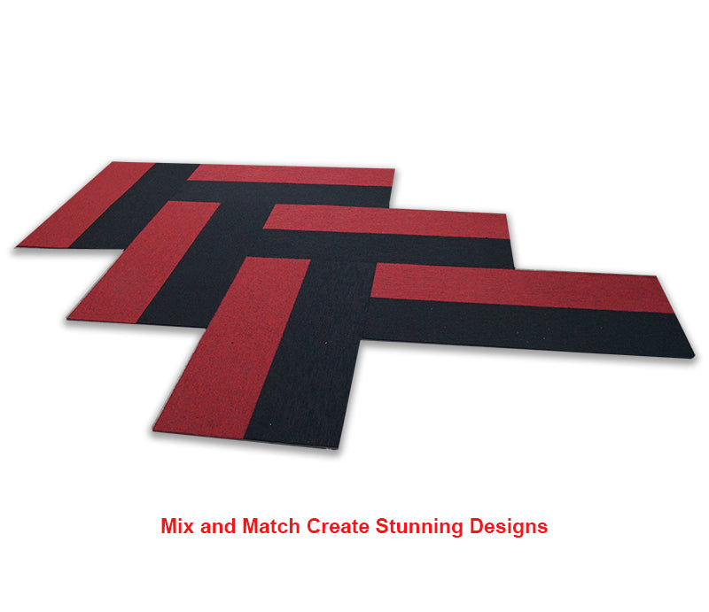 Colour Plank -Red - Hi Traffic - SDN Pile - Rich Textured Red With Black Fleck