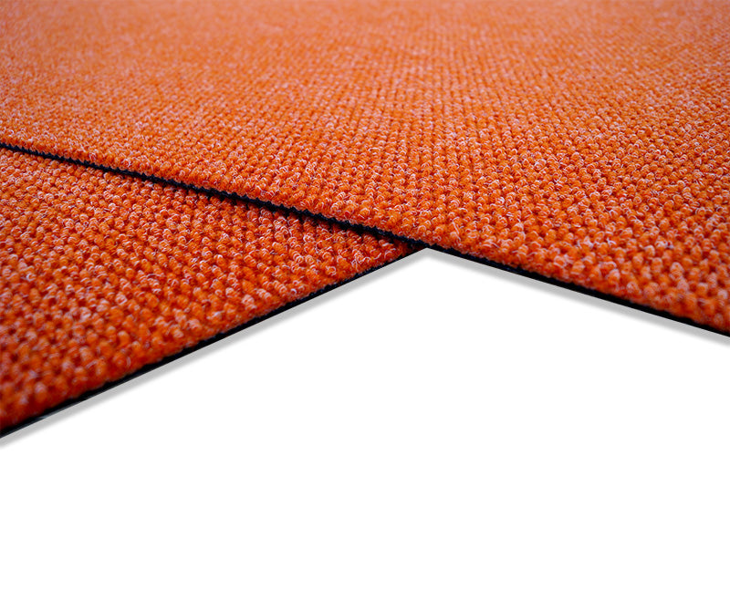 Bright Orange 1m x 1m Needle Punched Heavy Duty Carpet Tiles