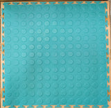 PVC COIN DOT INTERLOCKING 45.7cm x 45.7cm TILES - GREEN. CLEARANCE!