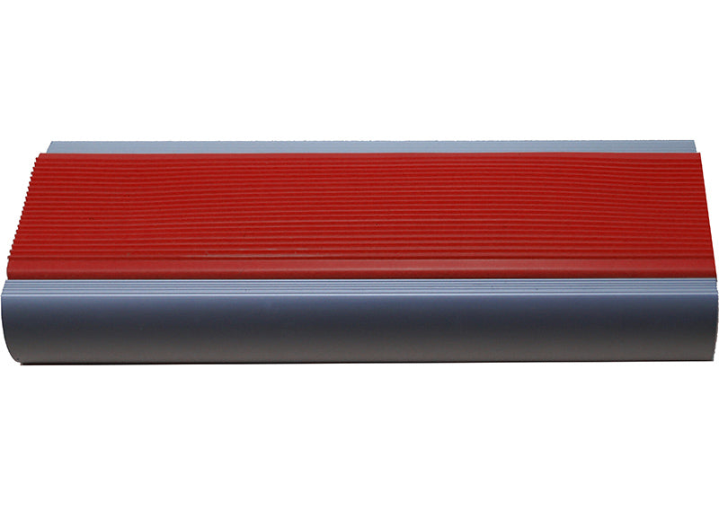 ANODISED ALUMINIUM BULLNOSE STAIR NOSING - 50mm GREY BLACK RED YELLOW RUBBER INSERT 3.66M LENGTH