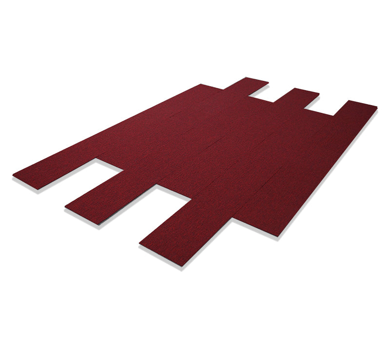 Colour Plank -Red - Hi Traffic - SDN Pile - Rich Textured Red With Black Fleck