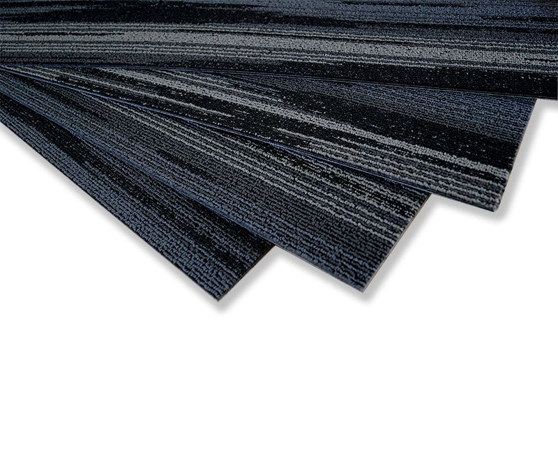 Cushion Back Carpet Tile PLANKS-25CM X 1M-LONG