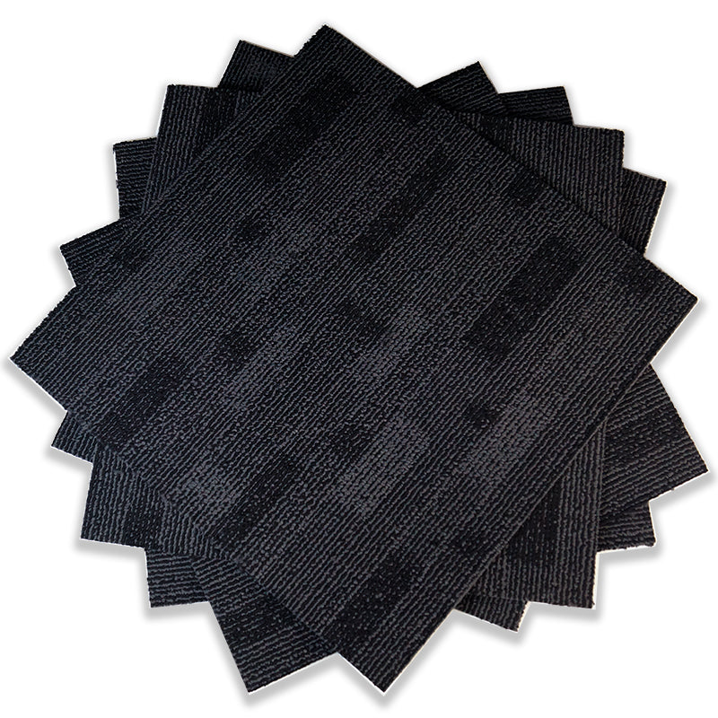 Brix 1 - Charcoal Black And Greys - Block Pattern Carpet Tiles