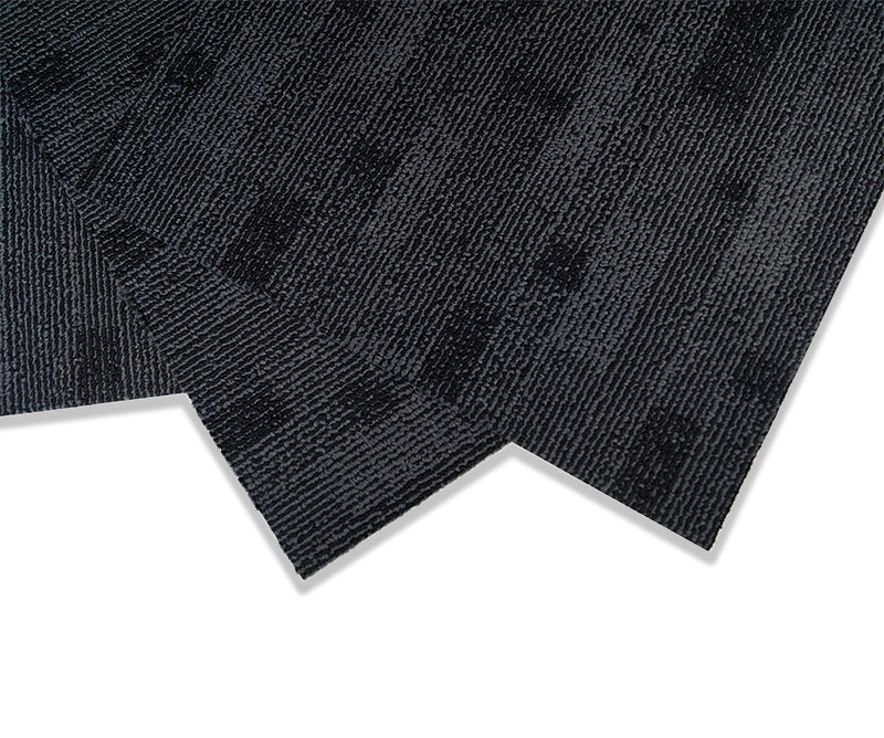 Brix 1 - Charcoal Black And Greys - Block Pattern Carpet Tiles