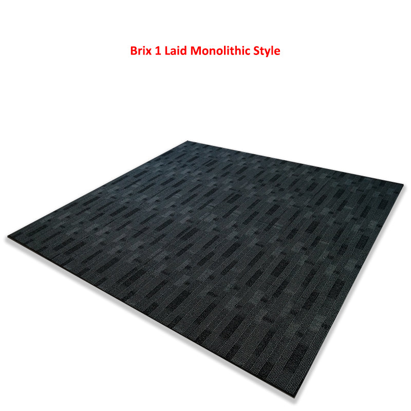 Brix 1 - Charcoal Black And Greys - Block Pattern Carpet Tiles