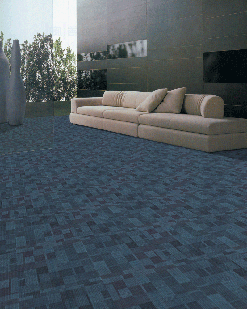 Cube 12 Blue / Dark Blue Block Pattern