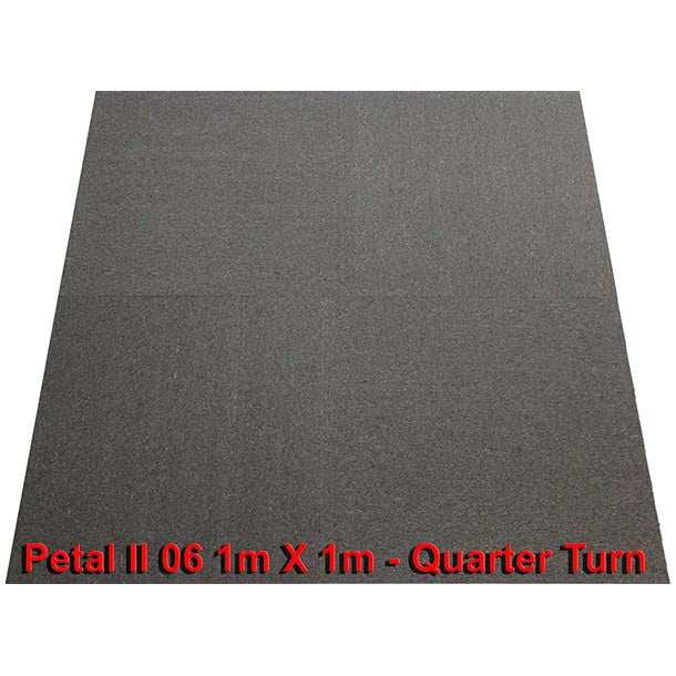 Grey - 1m x 1m Classic Grey Petal II 100cm x 100cm 100% V-Tron -Multi-level Loop