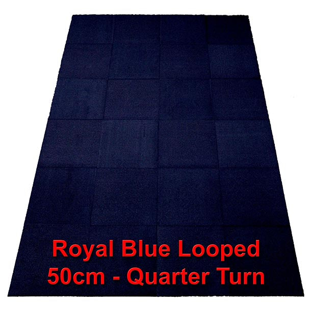 Blue / Royal Blue Looped (50cm X 50cm) Exhibition Carpet Tiles