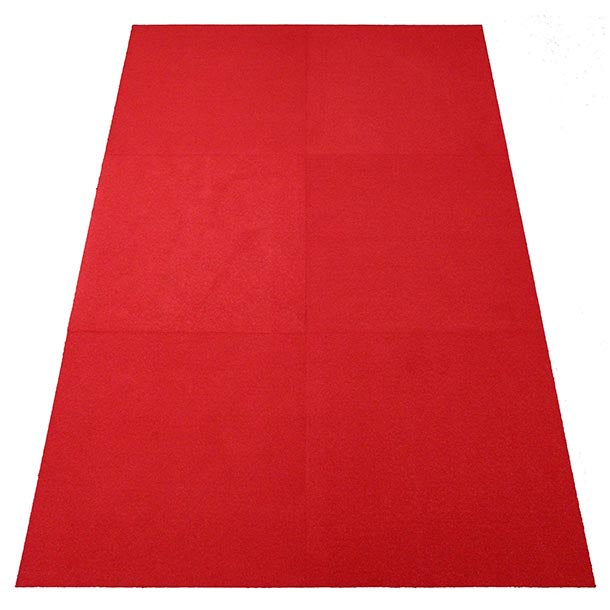 Royal Red Looped (50cm x 50cm) Exhibition Carpet Tile