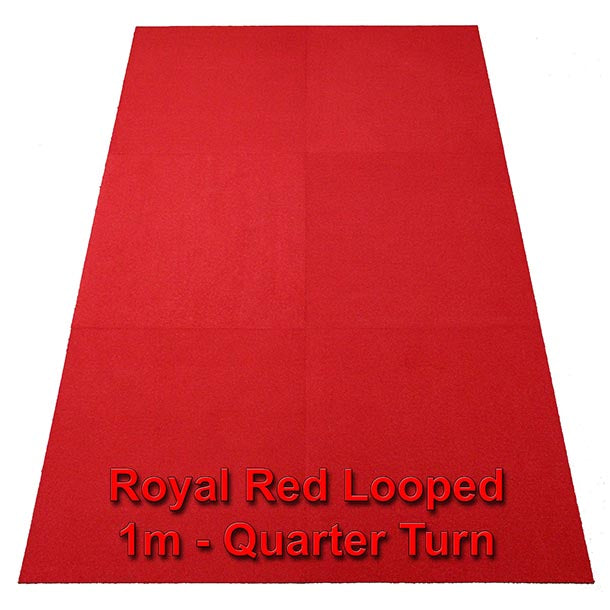 Royal Red Looped (1m x 1m) Exhibition Carpet tile
