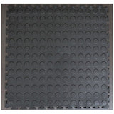 PVC Interlocking Tiles - Black - Coin Dot