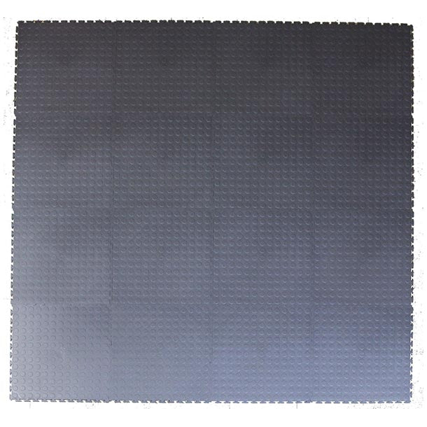 PVC Interlocking Tiles - Grey - Coin Dot