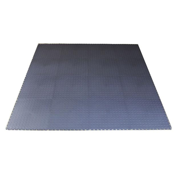 PVC Interlocking Tiles - Grey - Coin Dot