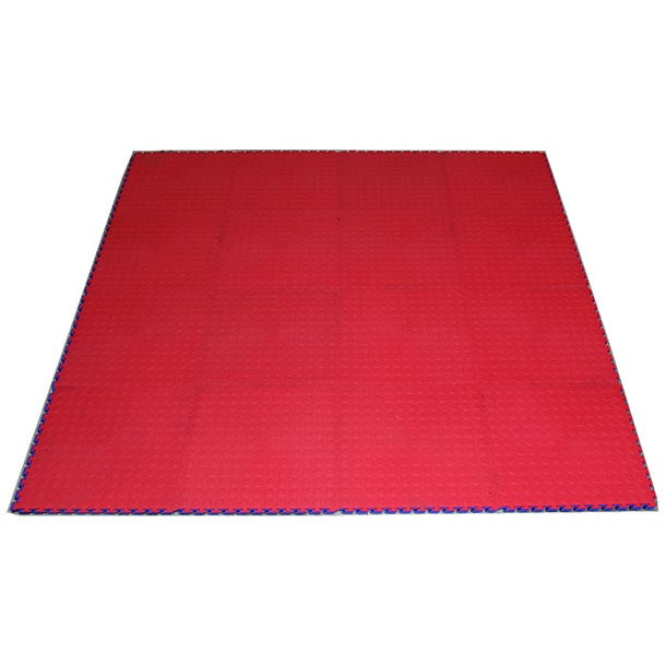 PVC Interlocking Tiles - Red - Coin Dot