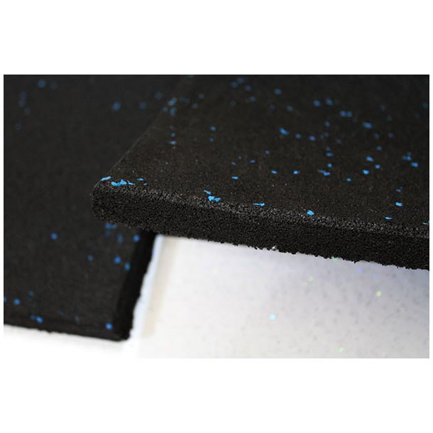 1M x 1M x15mm Gym Rubber-Blue Fleck - 1 to 49 Tiles-$35.00ea