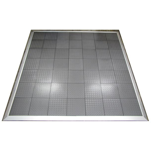 25.60sqm Portable Flooring, Dance Floor, Demountable Flooring. Metal Look Checkerplate $2428.24 Complete