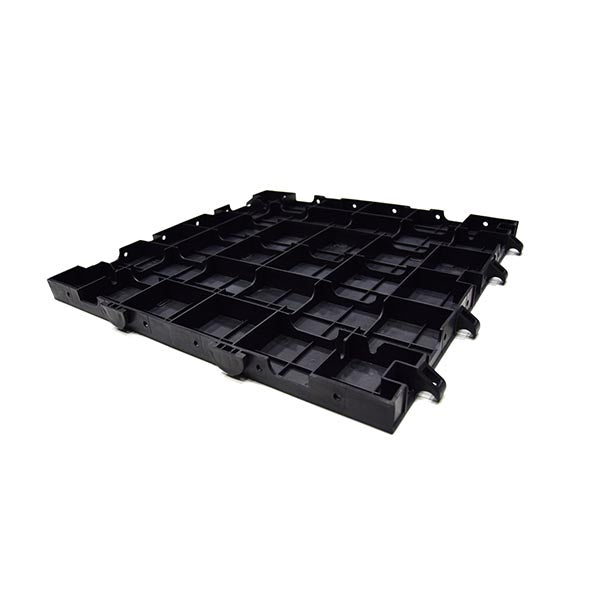 Hardened Plastic Interlocking Portable Flooring - Black Rustic