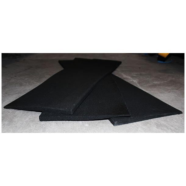 Gym Rubber Ramps - Black - 1m x 25cm