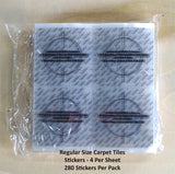 Carpet Tiles Stickers Regular 75mm x 75mm Pack of 280 Stickers