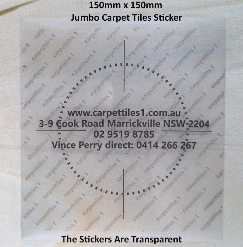 Carpet Tiles Stickers - Jumbo 150mm x 150mm Pack of 100 Stickers