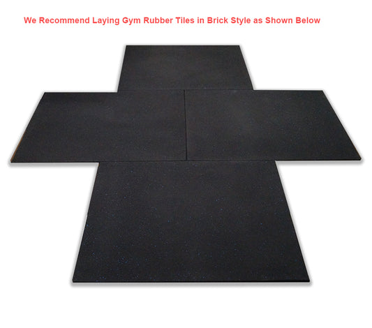 GYM RUBBER TILE-BLUE FLECK-1M X 1M X 10MM THICK 1 TO 49 PIECES $28.00 EACH