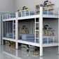 SINGLE BUNK BED - SILVER WHITE - SQUARED METAL