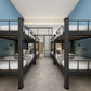 SINGLE BUNK BED - FLASH BLACK - SQUARED METAL