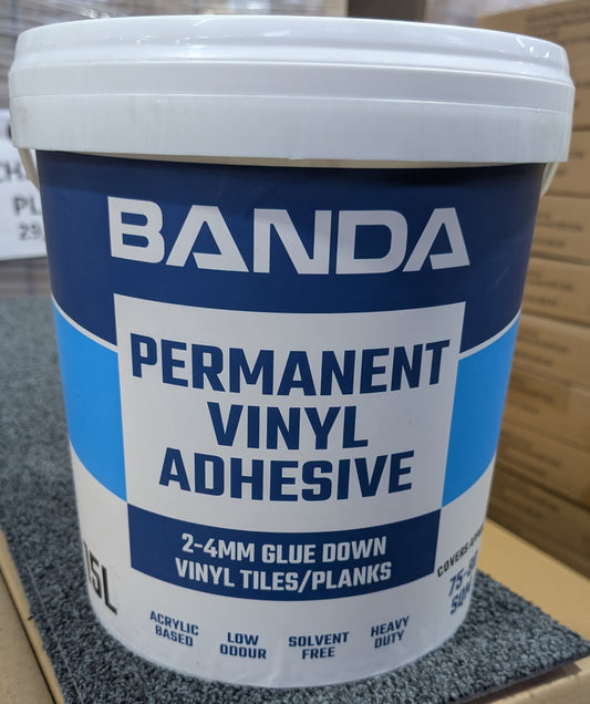 BANDA PERMANENT HARD SET VINYL ADHESIVE - 15 LITRES