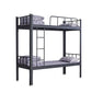 SINGLE BUNK BED - FLASH BLACK - SQUARED METAL