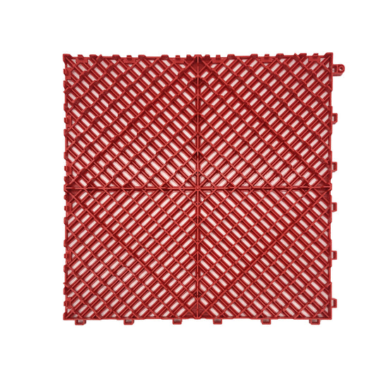 Big Rib 40cm x 40cm Garage Flooring - Red