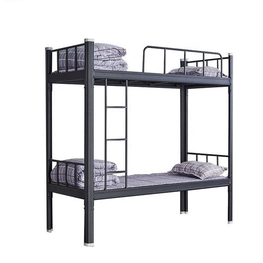 SINGLE BUNK BED - FLASH BLACK - SQUARED METAL