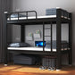 SINGLE BUNK BED - FLASH BLACK - SQUARED METAL