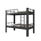 SINGLE BUNK BED - FLASH BLACK - SQUARED METAL