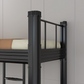 SINGLE BUNK BED - FLASH BLACK - SQUARED METAL