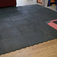 48cm X 48cm X 15mm INTERLOCKING GYM RUBBER **FACTORY SECONDS** TILES-BLACK-$4.88 EACH